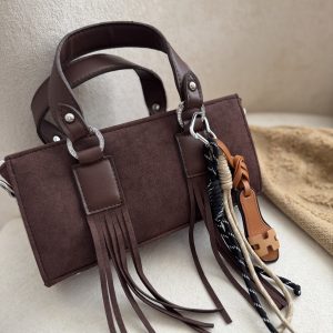 کیف مدل ریش ریش قهوه ای